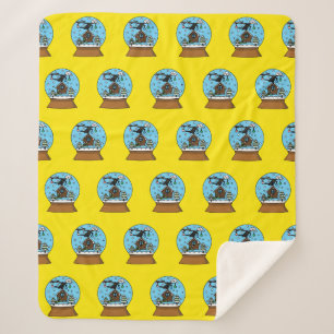 Cobertor Sherpa Neve Globe com Blackbird Singing