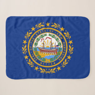 Cobertor Sherpa New Hampshire State Flag Impressão Patriotic