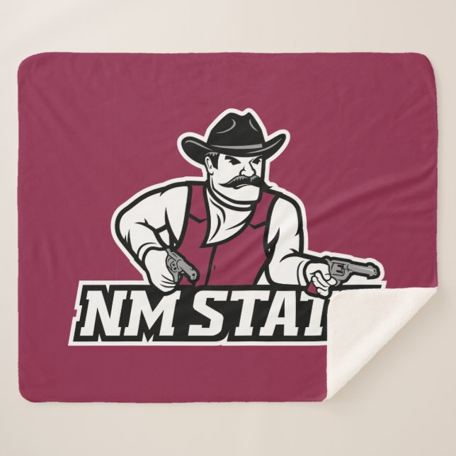 Cobertor Sherpa New Mexico State Aggies (Frente (Horizontal))