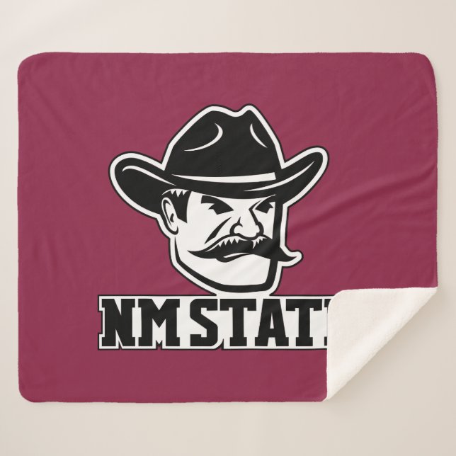 Cobertor Sherpa New Mexico State Aggies (Frente (Horizontal))