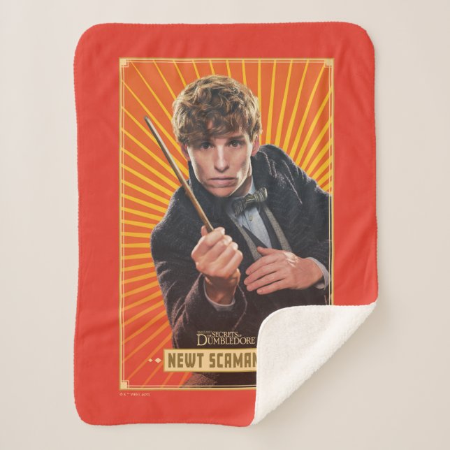 Cobertor Sherpa Newt Scamander Character Graphic (Frente)