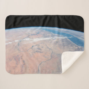 Cobertor Sherpa Nile River Winding Para Baixo Ao Lado Do Mar Verme