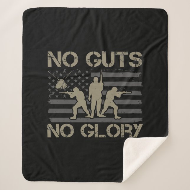 Cobertor Sherpa No Guts No Glory (Frente)