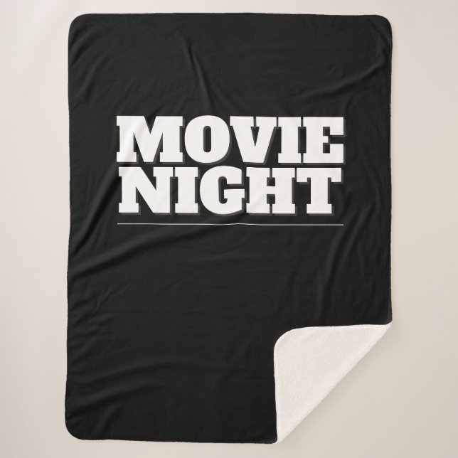 Cobertor Sherpa Noite de Filme (Frente)