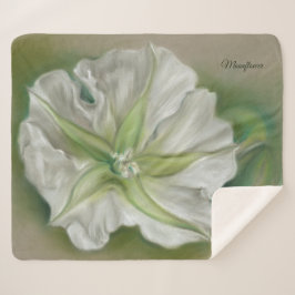 Cobertor Sherpa Noite de Pastel de Moonflower Personalizada