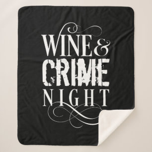 Cobertor Sherpa Noite do Vinho e Crime - crime engraçado