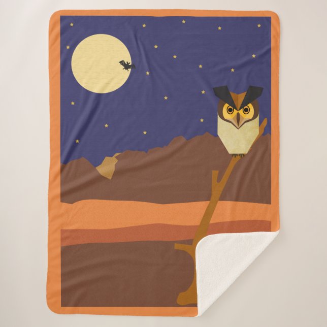 Cobertor Sherpa Noite no deserto (Frente)