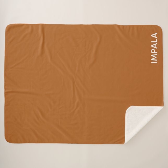 Cobertor Sherpa Nome da cor castanho do Impala (Frente (Horizontal))