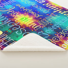 Cobertor Sherpa Nome da Galáxia Sunburst Supernova Tie-dye