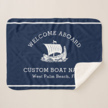 Nome de Barco Personalizado Moderno Náutico & Logo