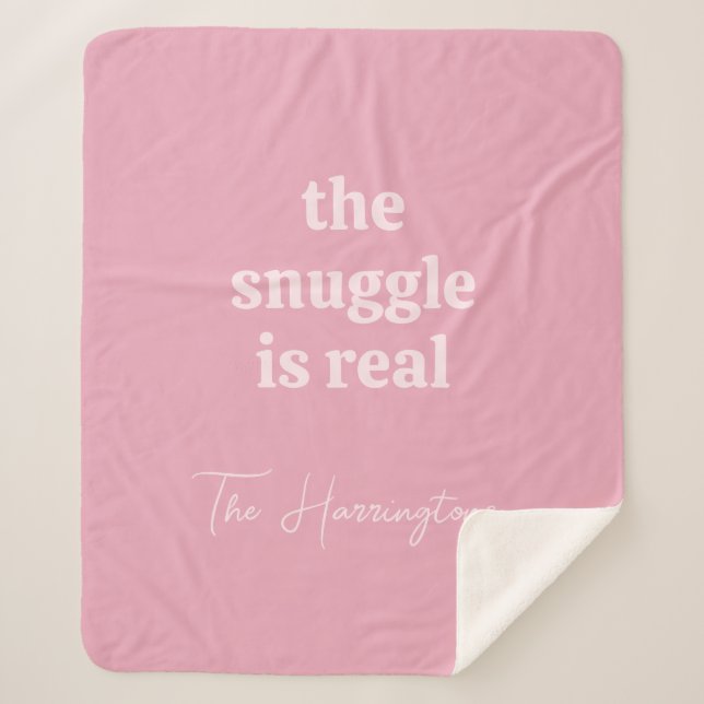 Cobertor Sherpa Nome e texto personalizados (Frente)