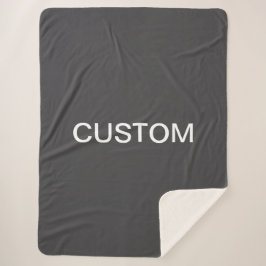 Cobertor Sherpa Nome Editável em Negrito Moderno, Empresa ou Marca