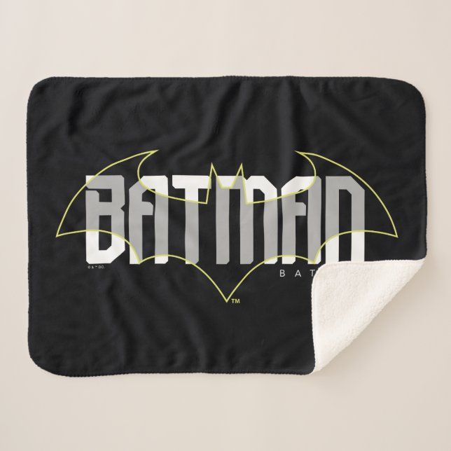 Cobertor Sherpa Nome Hi-Tech Gráfico do Batman (Frente (Horizontal))