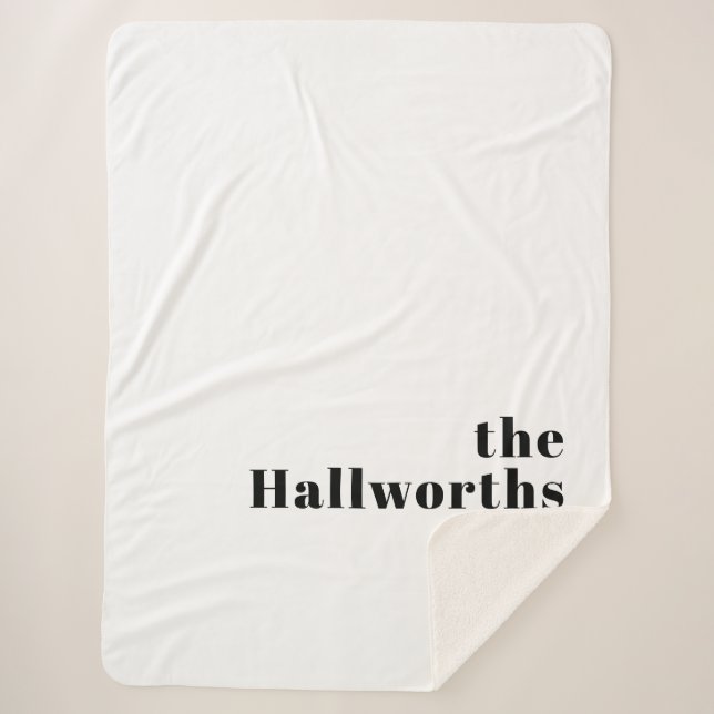 Cobertor Sherpa Nome mínimo retroativo ou Modelo de negócios (Frente)