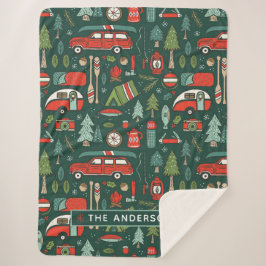 Cobertor Sherpa Nome Personalizado Campanha de Natal Russo