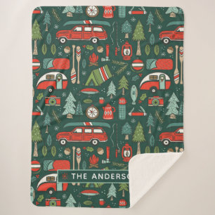 Cobertor Sherpa Nome Personalizado Campanha de Natal Russo