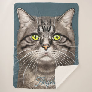 Cobertor Sherpa Nome Personalizado da Cinza Misteriosa