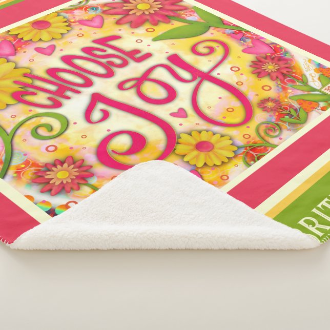 Cobertor Sherpa Nome personalizado divertido Escolha a Inspirivênc (3/4)