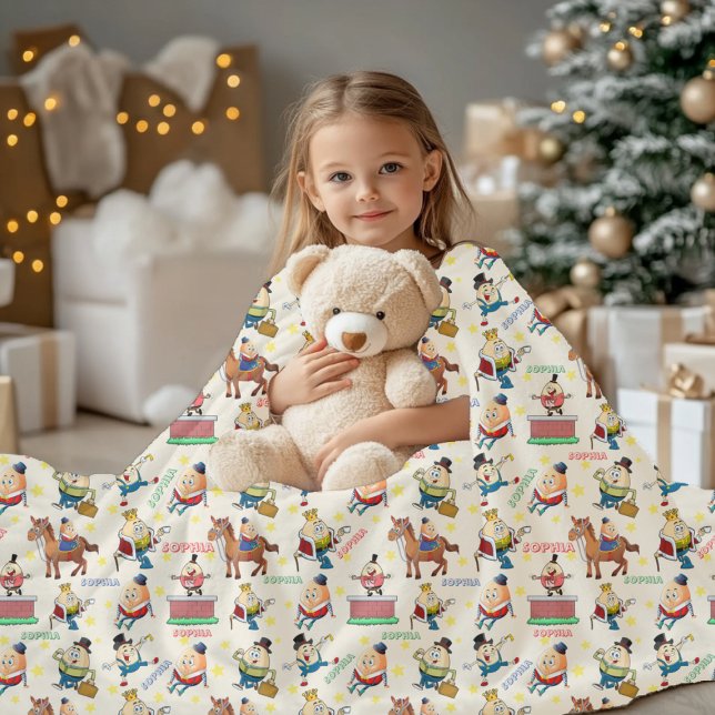 Cobertor Sherpa Nome Personalizado Humpty Dumpty Nursery Rhyme (Criador carregado)