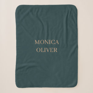 Cobertor Sherpa Nome personalizado moderno profissional minimalist