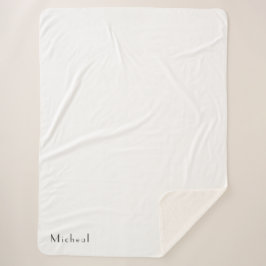 Cobertor Sherpa Nome Personalizado Personalizado Chic para todos