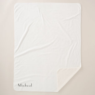 Cobertor Sherpa Nome Personalizado Personalizado Chic para todos