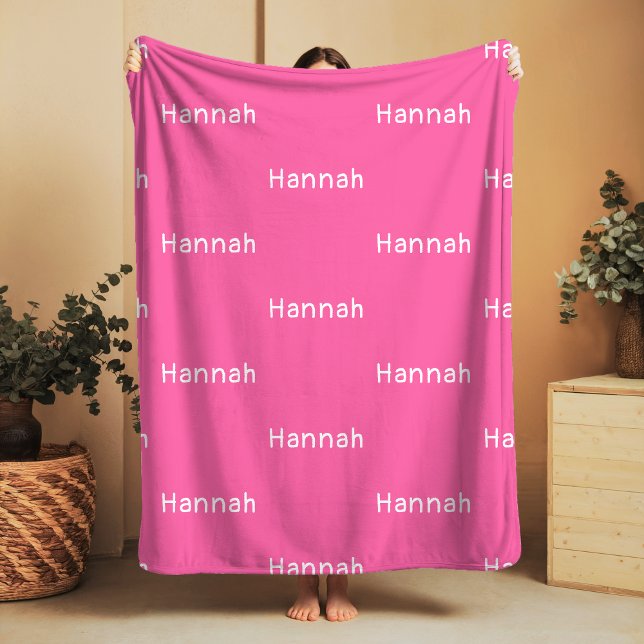 Cobertor Sherpa Nome Sherpa Blanket Pink Personalizado Girl (Criador carregado)