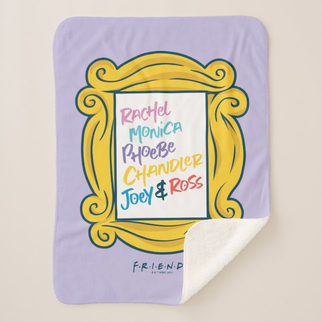 Cobertor Sherpa Nomes AMIGOS™ em Peephole (Frente)