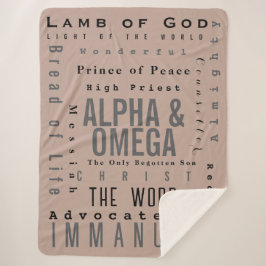 Cobertor Sherpa Nomes Cristãos De Deus, Simples Moderno