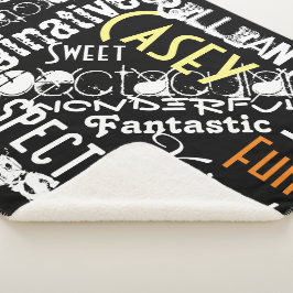 Cobertor Sherpa Nomes personalizados e palavras de amor na amizade