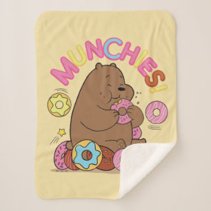 Cobertor Sherpa Nós Bare Bears - Grizz Rosquinha Munchies!