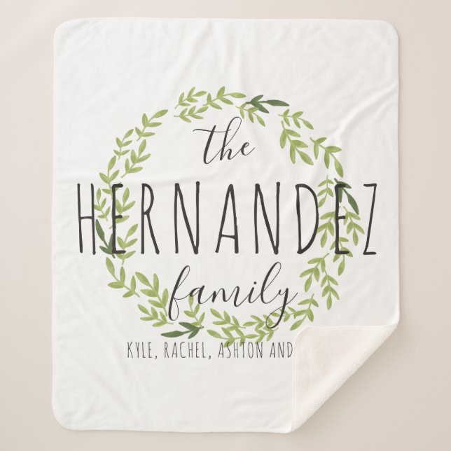 Cobertor Sherpa Nossa cobertura personalizada família de Sherpa (Frente)