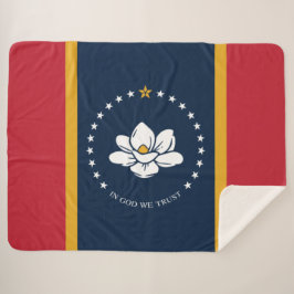 Cobertor Sherpa Nova bandeira do Mississípi