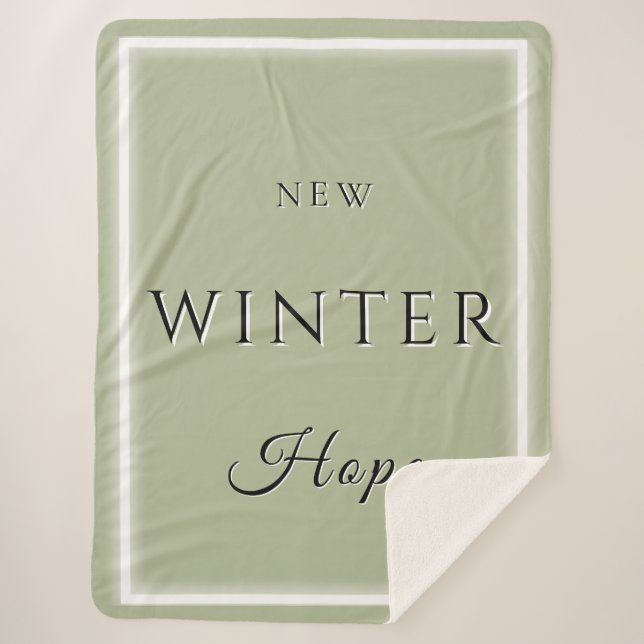 Cobertor Sherpa Nova Esperança de inverno (Frente)