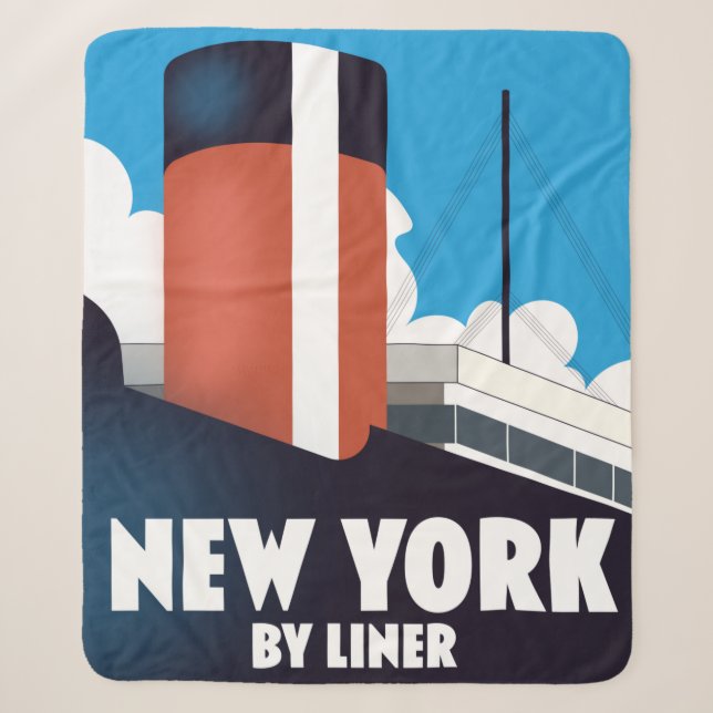 Cobertor Sherpa Nova York de cruzeiro (Frente)