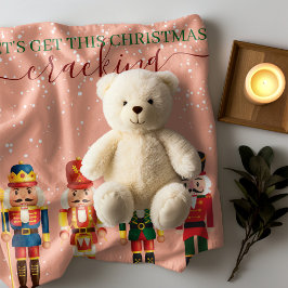 Cobertor Sherpa Noz-Cacker Único Moderno, Fedorento, Natal Rosa