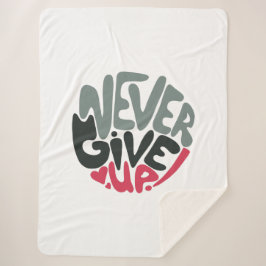 Cobertor Sherpa Nunca desista - Uplifting Inspiring White