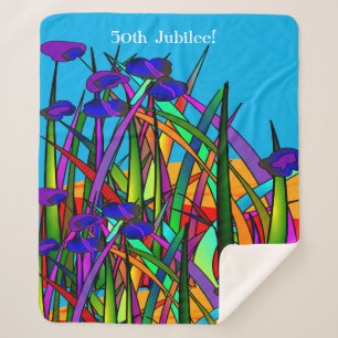 Cobertor Sherpa Nuns 50th Jubilee Artsy Floral