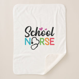 Cobertor Sherpa Nurse Gift School Nurse