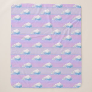 Cobertor Sherpa Nuvem 9 Nublado Roxo e Azul