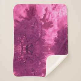 Cobertor Sherpa Nuvem Infravermelho de Matizes Pinkish
