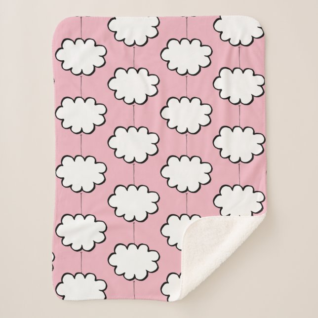 Cobertor Sherpa Nuvens sobre Cordas (Frente)