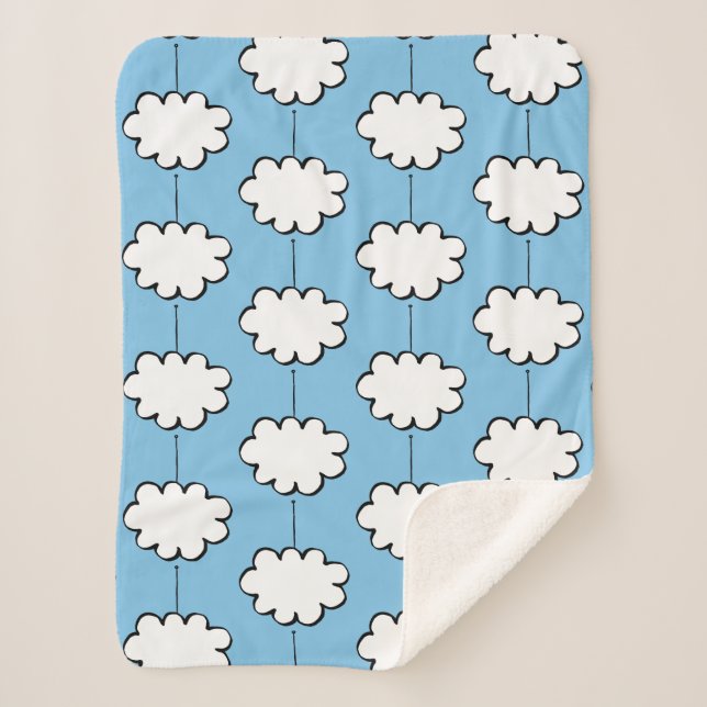 Cobertor Sherpa Nuvens sobre Cordas (Frente)