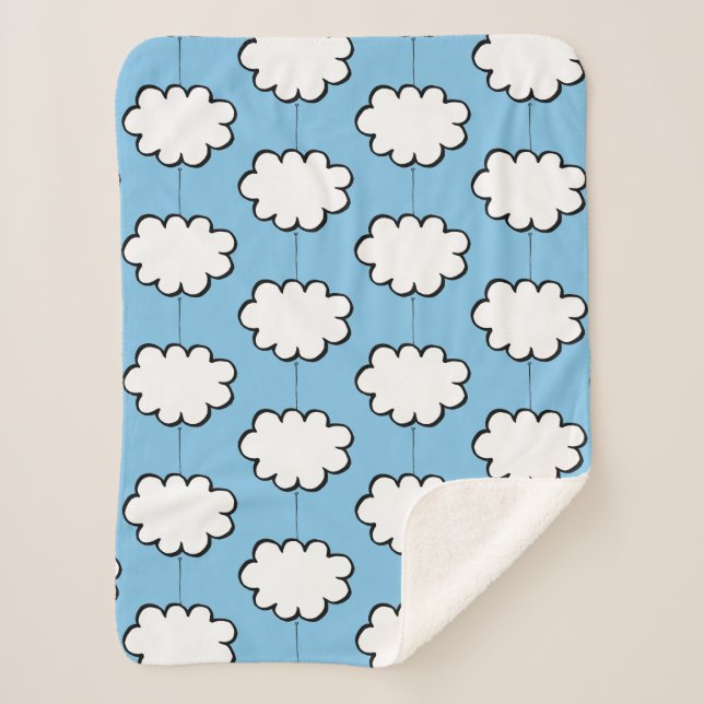 Cobertor Sherpa Nuvens sobre Cordas (Frente)