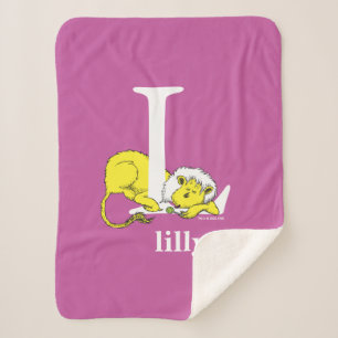 Cobertor Sherpa O ABC do Dr. Seuss: Letra L - Branco Adicione se