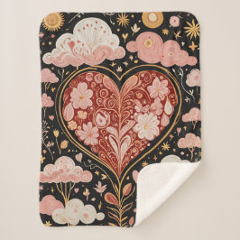 Cobertor Sherpa O amor está no ar