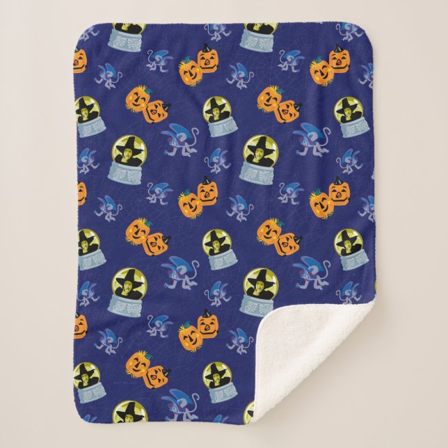 Cobertor Sherpa O Assistente De Oz™ | Padrão de Bruxa Má De Hallow (Frente)