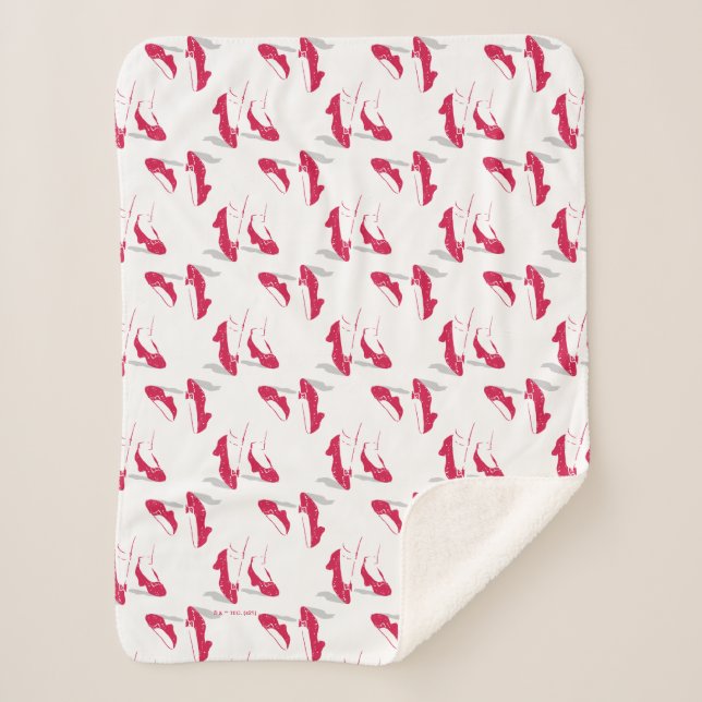 Cobertor Sherpa O Assistente De Oz™ | Padrão Ruby Slippers™ (Frente)