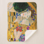 Cobertor Sherpa O Beijo de Gustav Klimt<br><div class="desc">The Kiss by Gustav Klimt,  1907</div>