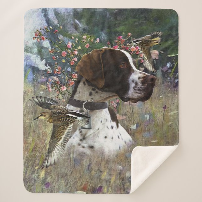 Cobertor Sherpa O belo ponteiro no campo (Frente)